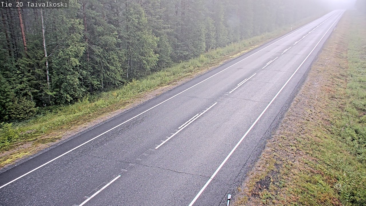 Weather Camera Image Väg 20 Taivalkoski, Taivalkoski, Pohjois-Pohjanmaa