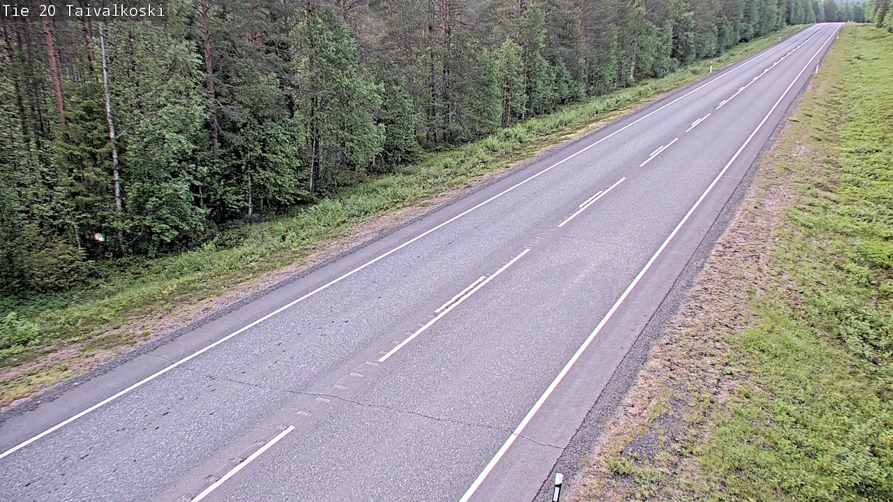 Kelikamerat Kuva Tie 20 Taivalkoski, Taivalkoski, Pohjois-Pohjanmaa