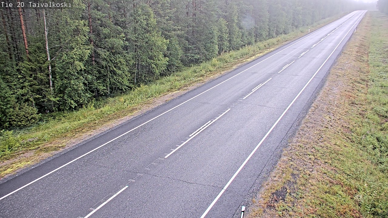Weather Camera Image Väg 20 Taivalkoski, Taivalkoski, Pohjois-Pohjanmaa
