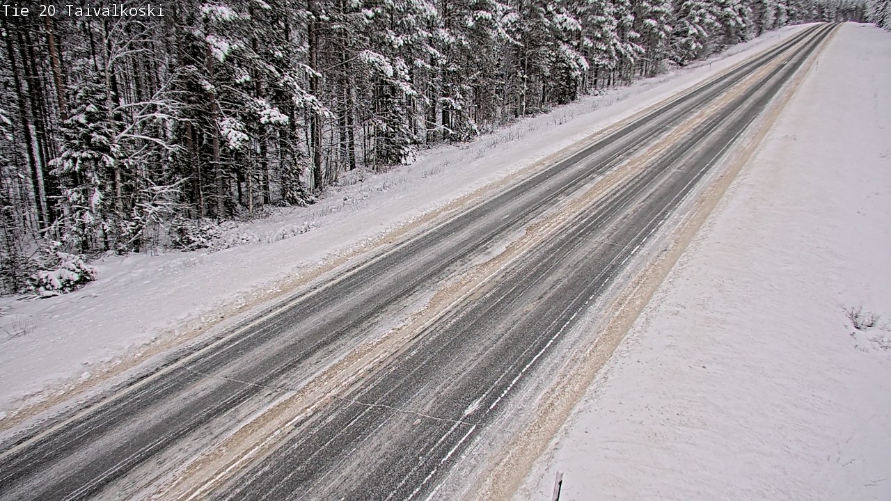 Weather Camera Image Väg 20 Taivalkoski, Taivalkoski, Pohjois-Pohjanmaa