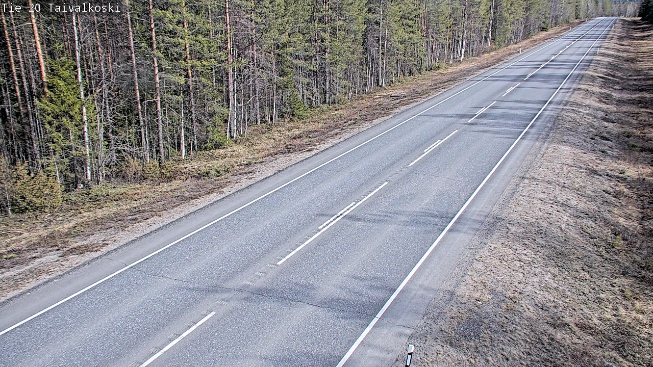 Weather Camera Image Road 20 Taivalkoski, Taivalkoski, Pohjois-Pohjanmaa