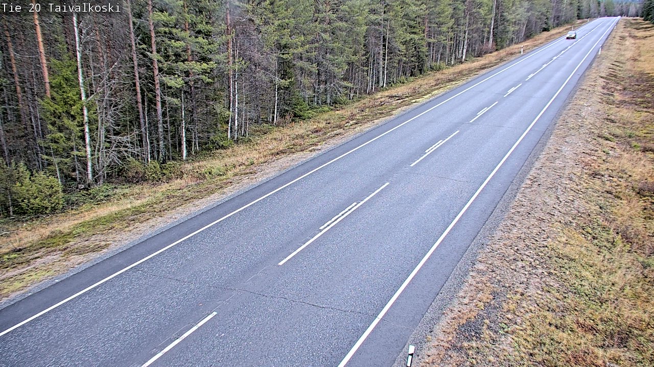 Weather Camera Image Väg 20 Taivalkoski, Taivalkoski, Pohjois-Pohjanmaa