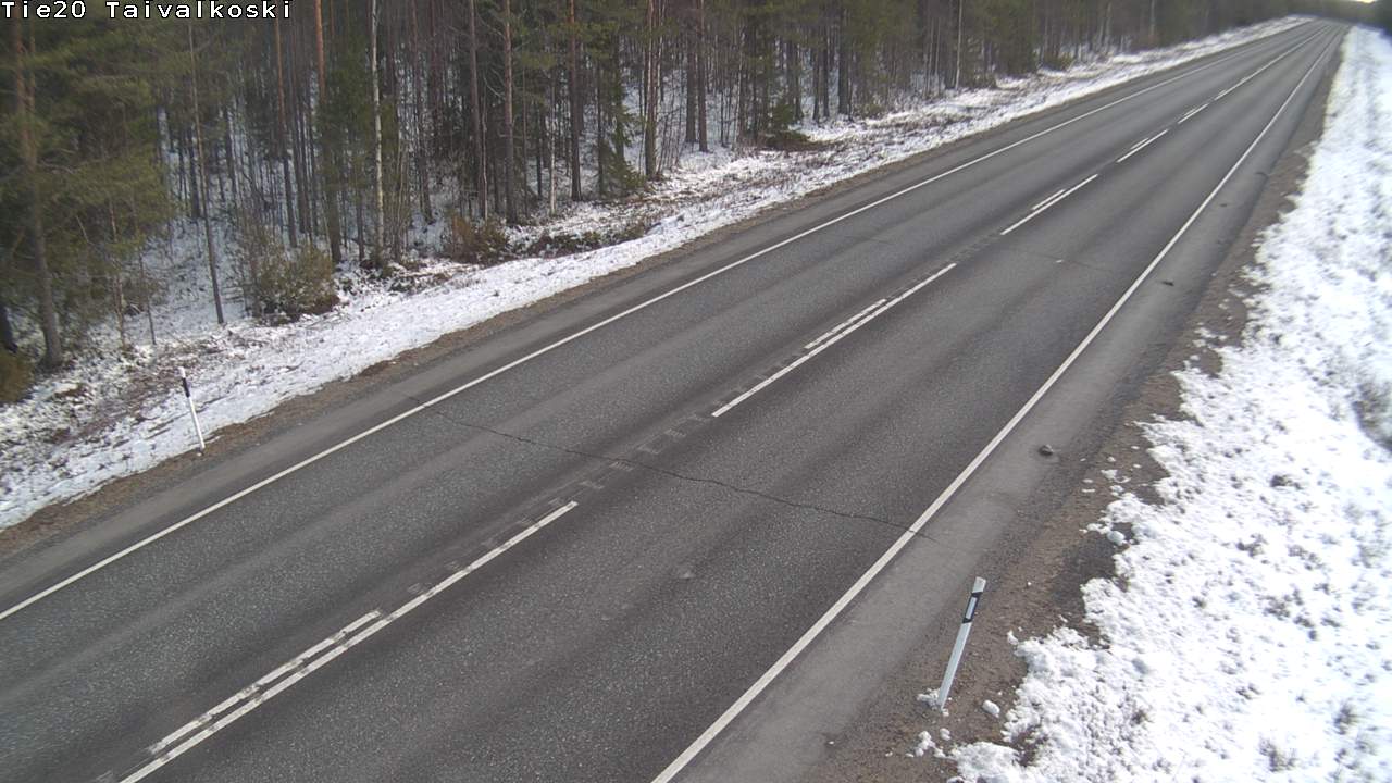 Weather Camera Image Väg 20 Taivalkoski, Taivalkoski, Pohjois-Pohjanmaa