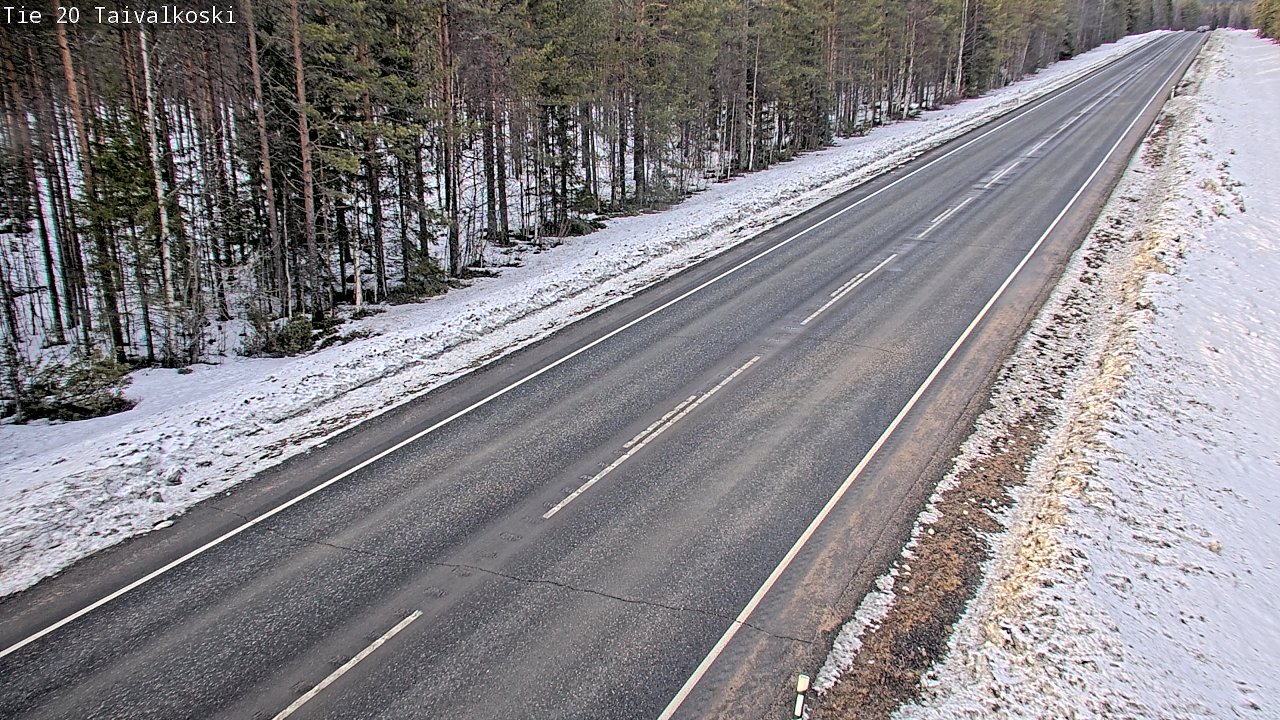 Weather Camera Image Road 20 Taivalkoski, Taivalkoski, Pohjois-Pohjanmaa