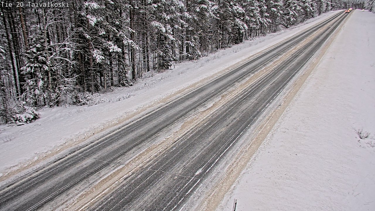 Weather Camera Image Väg 20 Taivalkoski, Taivalkoski, Pohjois-Pohjanmaa