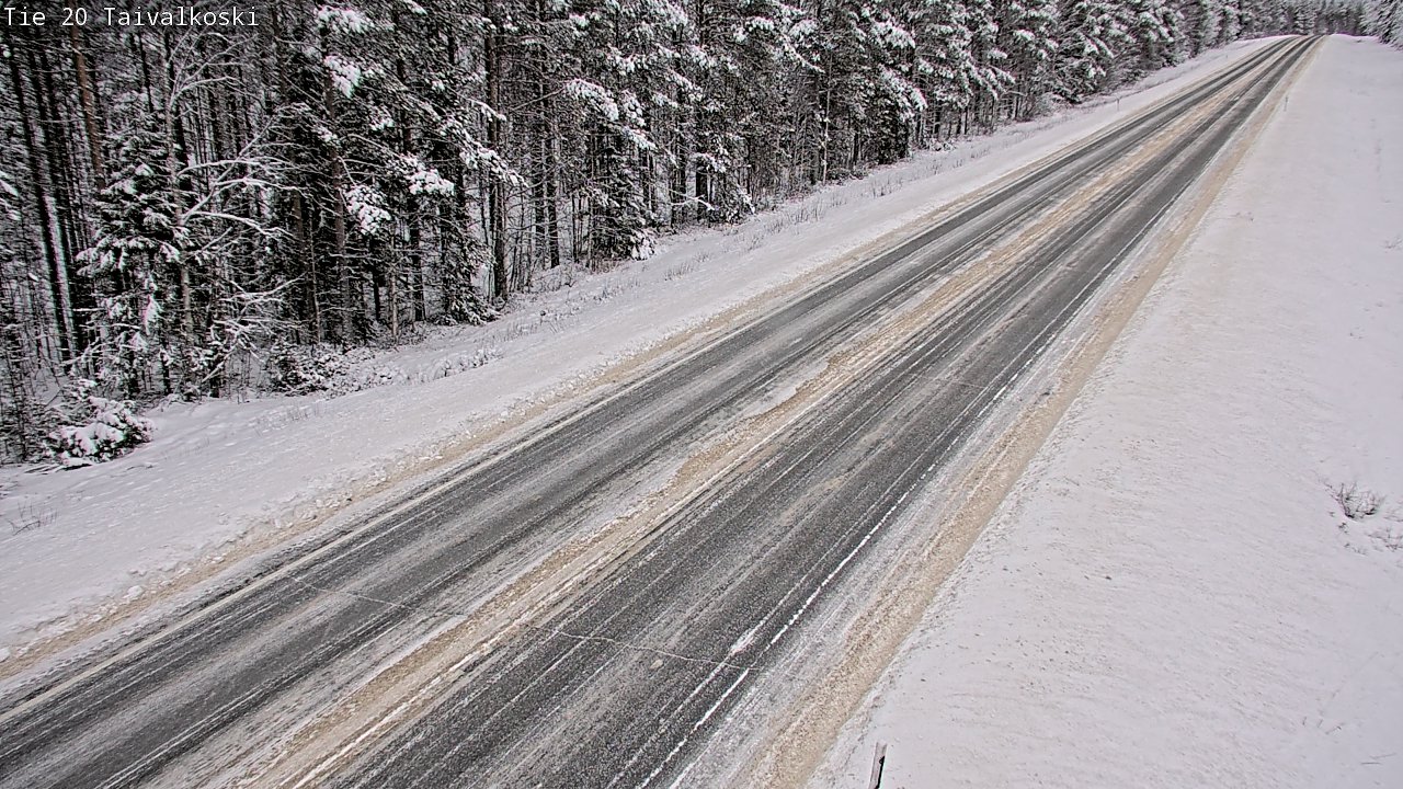 Weather Camera Image Väg 20 Taivalkoski, Taivalkoski, Pohjois-Pohjanmaa