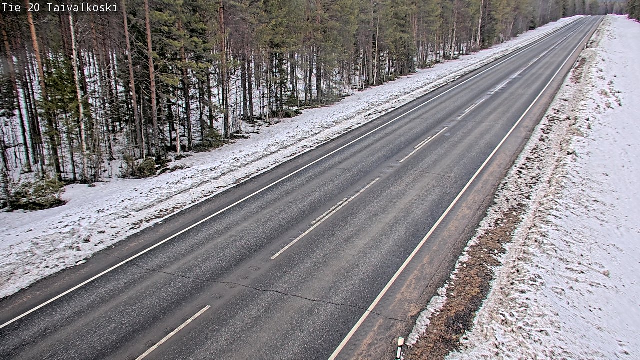 Weather Camera Image Road 20 Taivalkoski, Taivalkoski, Pohjois-Pohjanmaa