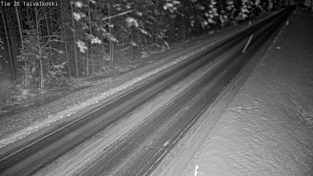 Weather Camera Image Väg 20 Taivalkoski, Taivalkoski, Pohjois-Pohjanmaa