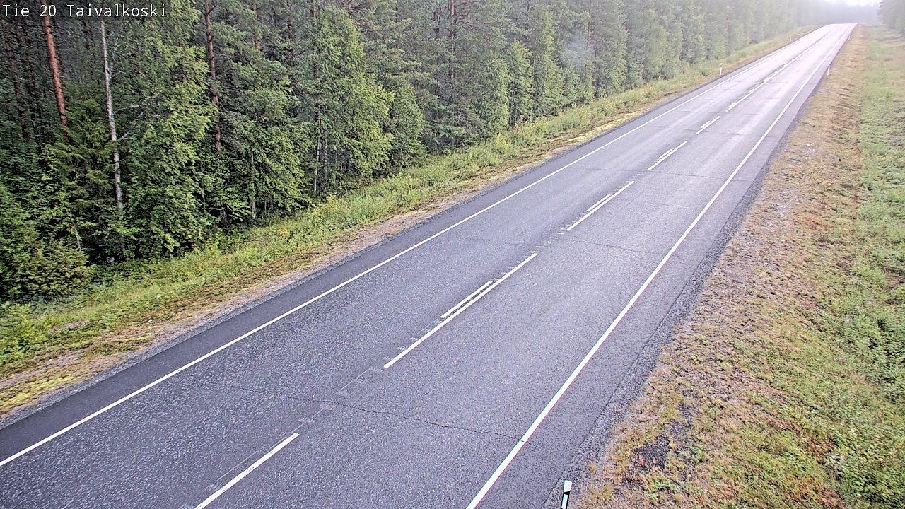 Weather Camera Image Väg 20 Taivalkoski, Taivalkoski, Pohjois-Pohjanmaa