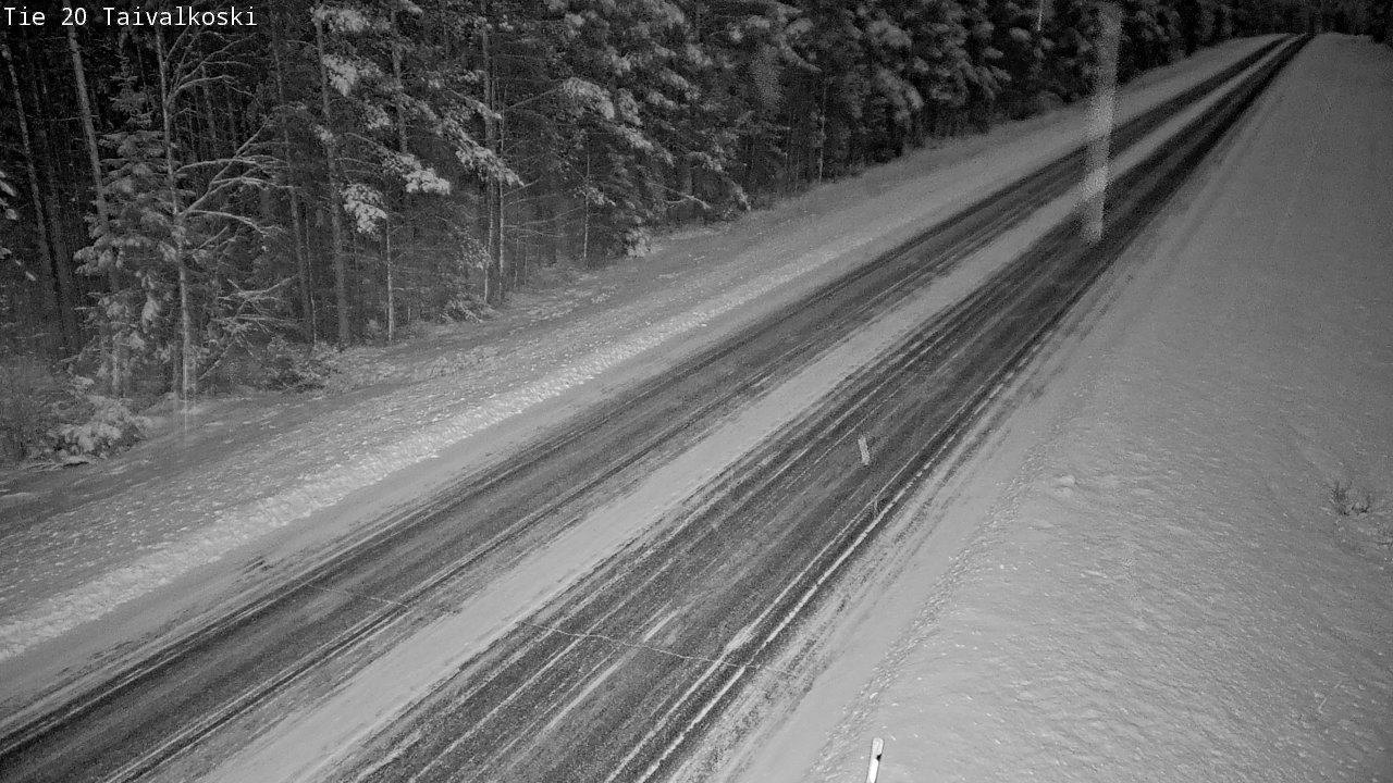 Weather Camera Image Väg 20 Taivalkoski, Taivalkoski, Pohjois-Pohjanmaa