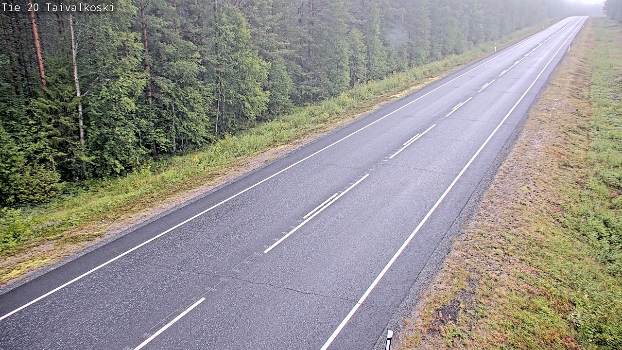 Weather Camera Image Väg 20 Taivalkoski, Taivalkoski, Pohjois-Pohjanmaa