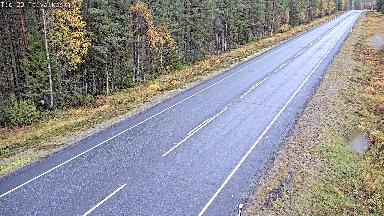 Weather Camera Image Väg 20 Taivalkoski, Taivalkoski, Pohjois-Pohjanmaa