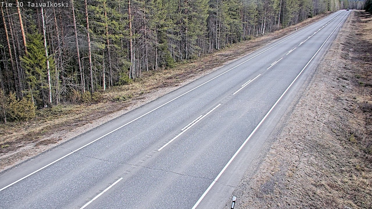 Weather Camera Image Road 20 Taivalkoski, Taivalkoski, Pohjois-Pohjanmaa