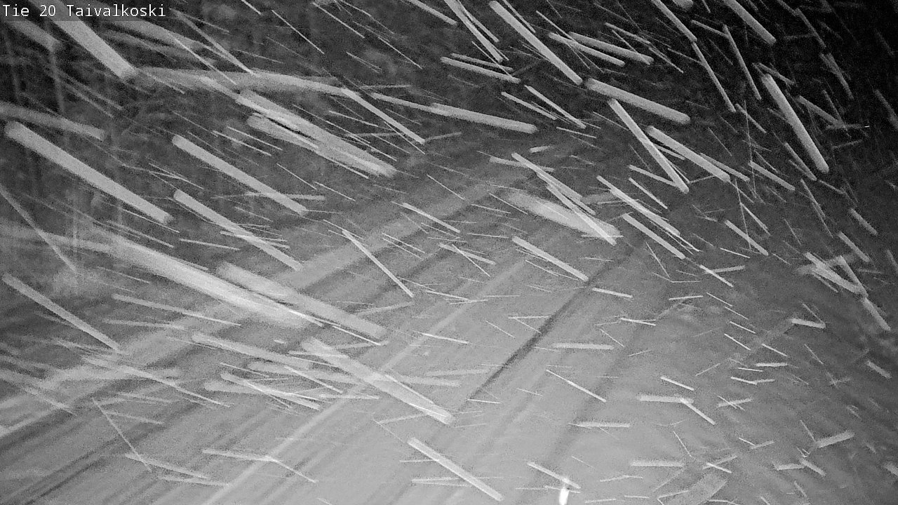 Weather Camera Image Väg 20 Taivalkoski, Taivalkoski, Pohjois-Pohjanmaa