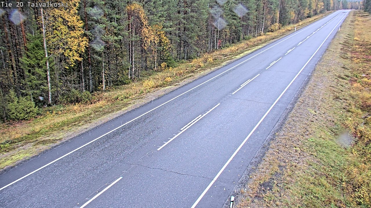 Weather Camera Image Väg 20 Taivalkoski, Taivalkoski, Pohjois-Pohjanmaa