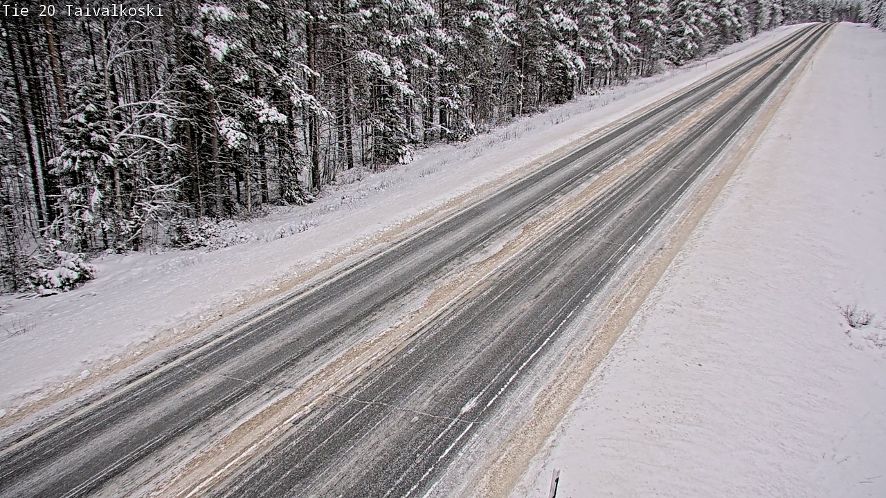 Weather Camera Image Väg 20 Taivalkoski, Taivalkoski, Pohjois-Pohjanmaa