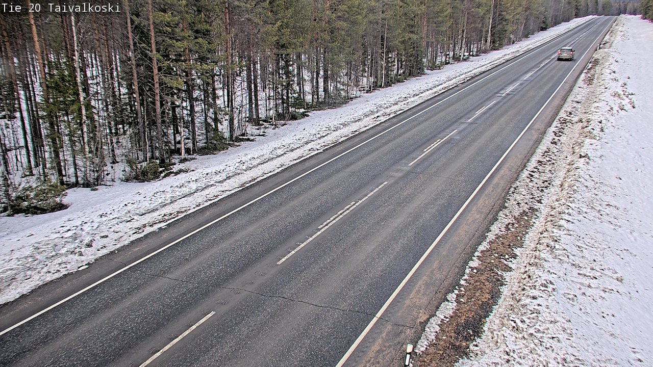 Weather Camera Image Road 20 Taivalkoski, Taivalkoski, Pohjois-Pohjanmaa