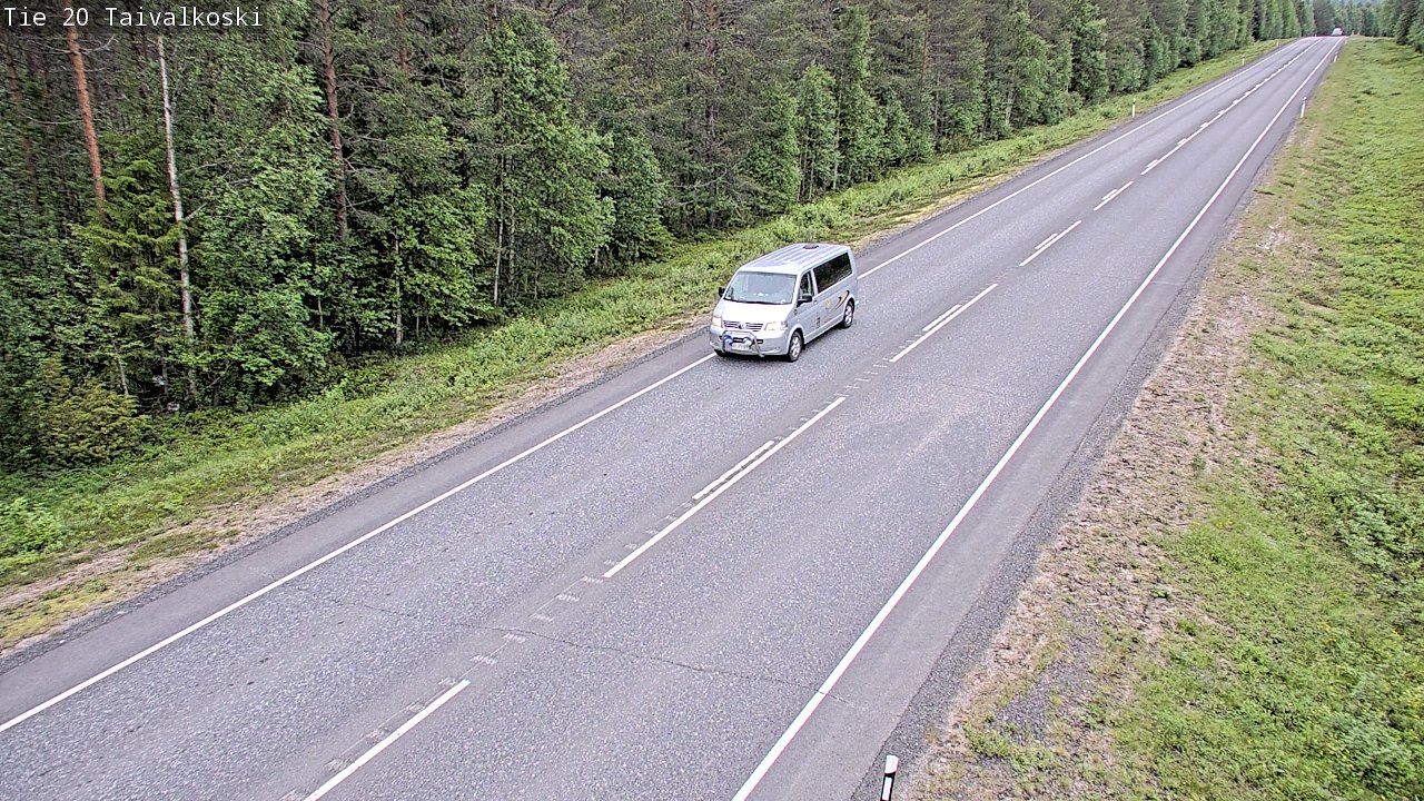 Weather Camera Image Väg 20 Taivalkoski, Taivalkoski, Pohjois-Pohjanmaa
