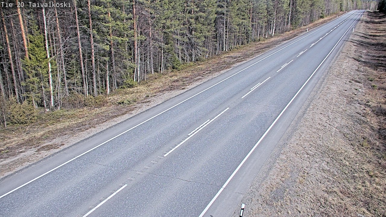Weather Camera Image Road 20 Taivalkoski, Taivalkoski, Pohjois-Pohjanmaa
