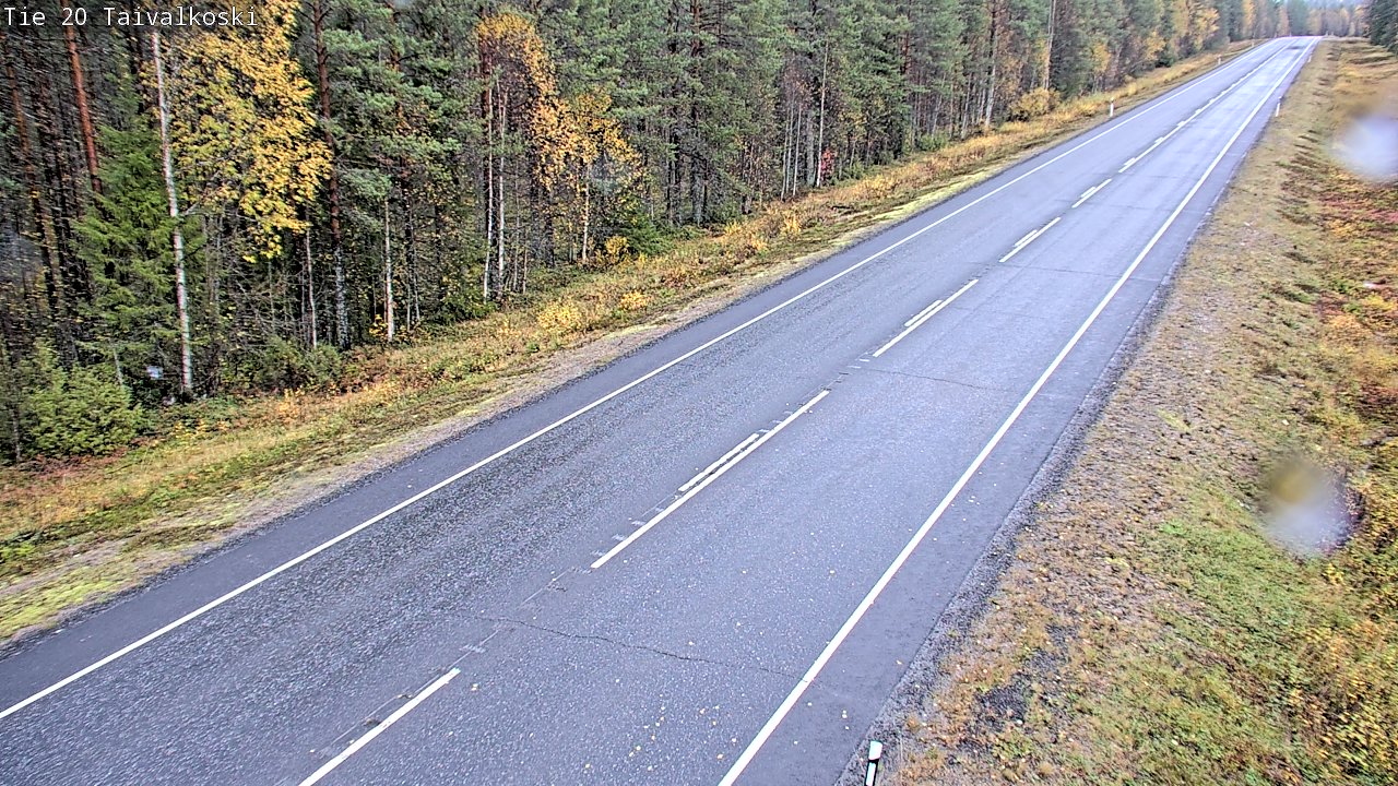 Weather Camera Image Väg 20 Taivalkoski, Taivalkoski, Pohjois-Pohjanmaa