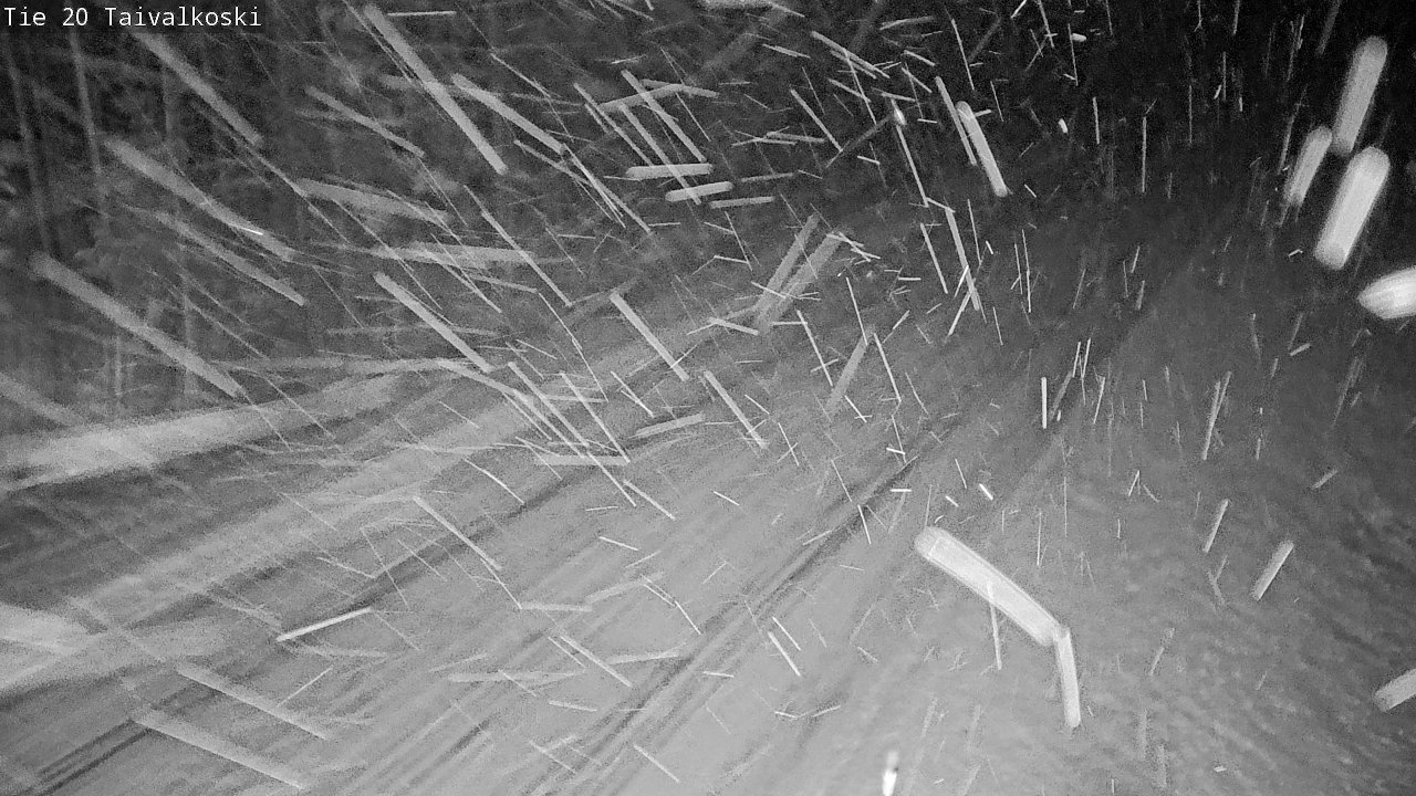 Weather Camera Image Väg 20 Taivalkoski, Taivalkoski, Pohjois-Pohjanmaa