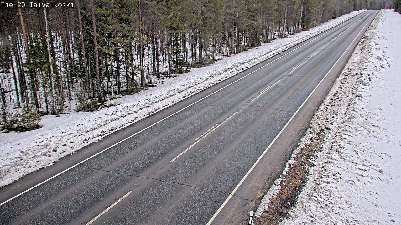 Weather Camera Image Road 20 Taivalkoski, Taivalkoski, Pohjois-Pohjanmaa