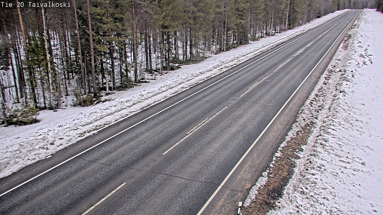 Weather Camera Image Road 20 Taivalkoski, Taivalkoski, Pohjois-Pohjanmaa