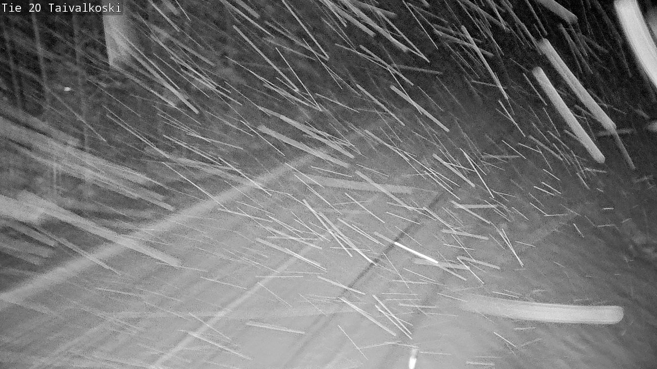 Weather Camera Image Väg 20 Taivalkoski, Taivalkoski, Pohjois-Pohjanmaa