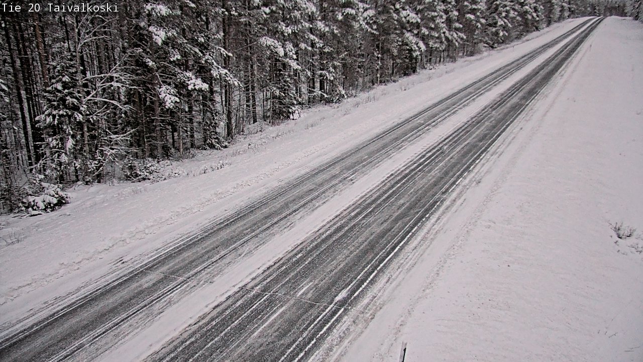 Weather Camera Image Väg 20 Taivalkoski, Taivalkoski, Pohjois-Pohjanmaa