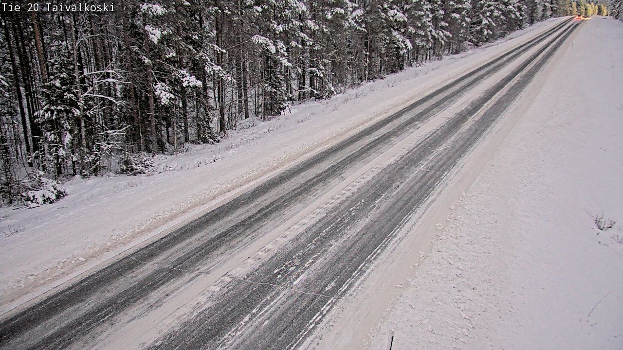 Weather Camera Image Väg 20 Taivalkoski, Taivalkoski, Pohjois-Pohjanmaa