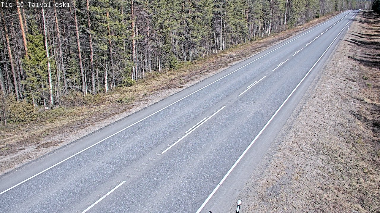 Weather Camera Image Road 20 Taivalkoski, Taivalkoski, Pohjois-Pohjanmaa