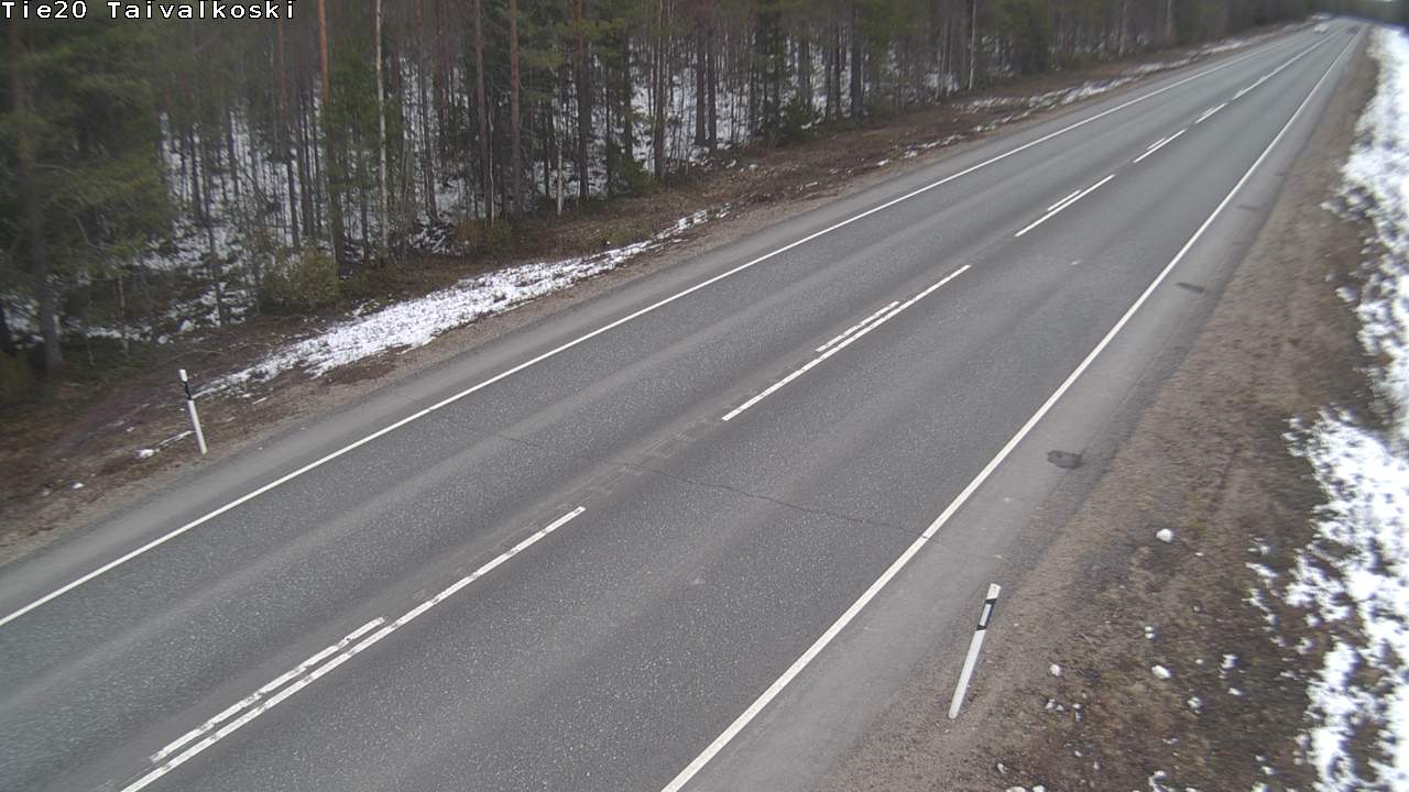 Weather Camera Image Väg 20 Taivalkoski, Taivalkoski, Pohjois-Pohjanmaa