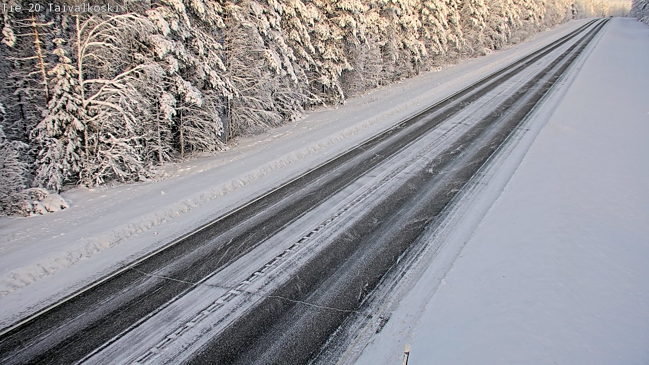 Weather Camera Image Väg 20 Taivalkoski, Taivalkoski, Pohjois-Pohjanmaa