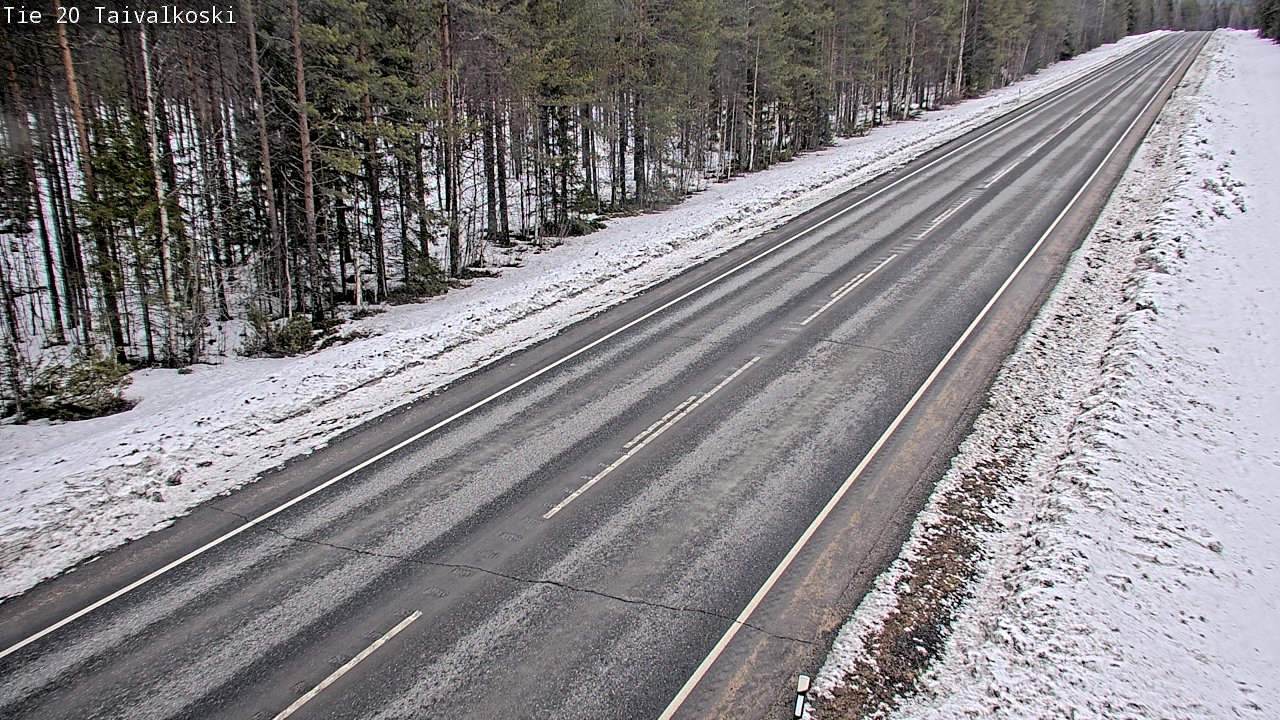 Weather Camera Image Väg 20 Taivalkoski, Taivalkoski, Pohjois-Pohjanmaa