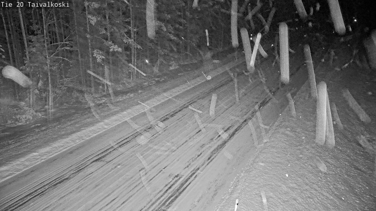 Weather Camera Image Väg 20 Taivalkoski, Taivalkoski, Pohjois-Pohjanmaa