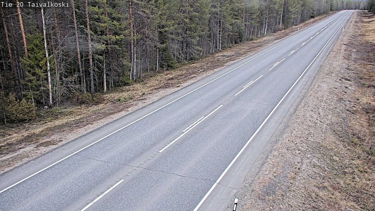 Weather Camera Image Road 20 Taivalkoski, Taivalkoski, Pohjois-Pohjanmaa