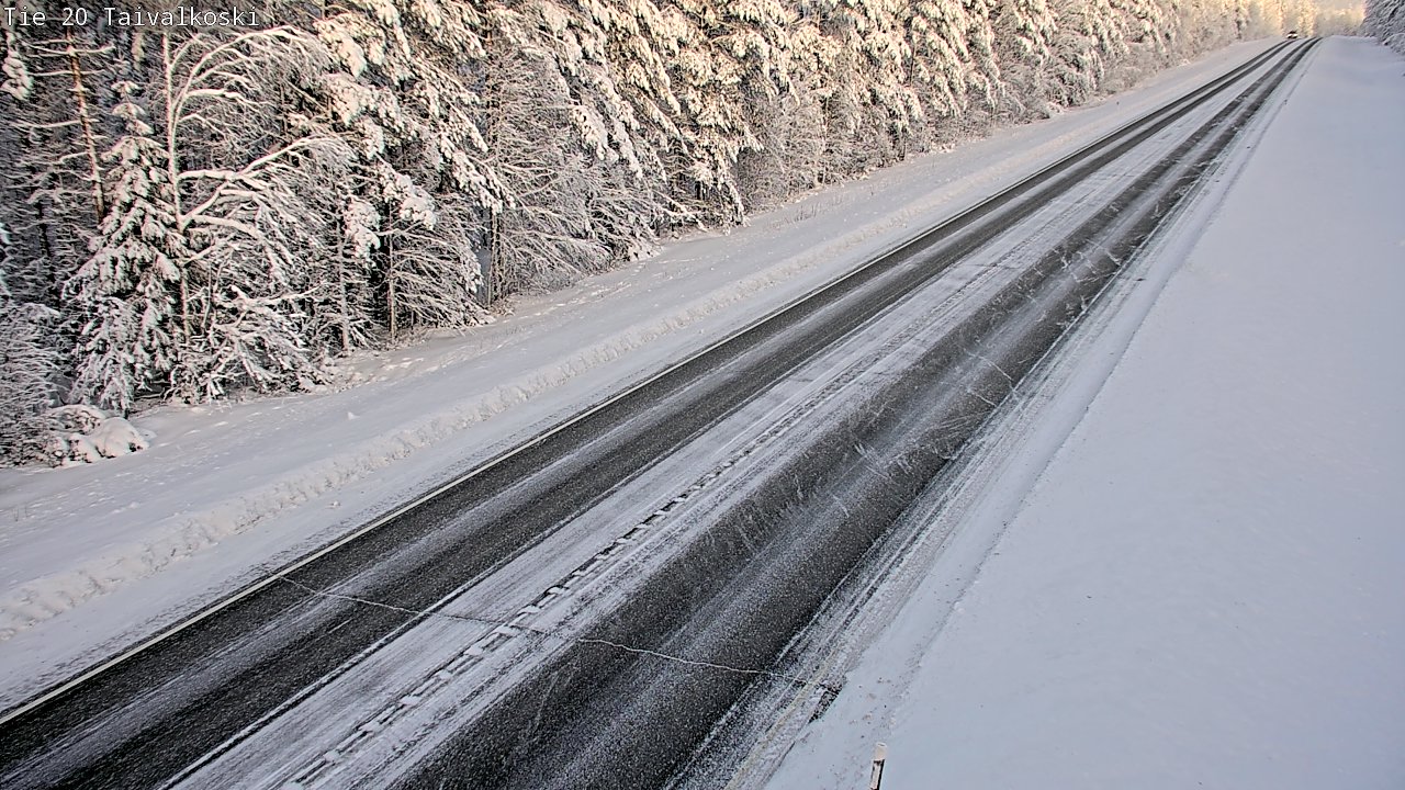 Weather Camera Image Väg 20 Taivalkoski, Taivalkoski, Pohjois-Pohjanmaa