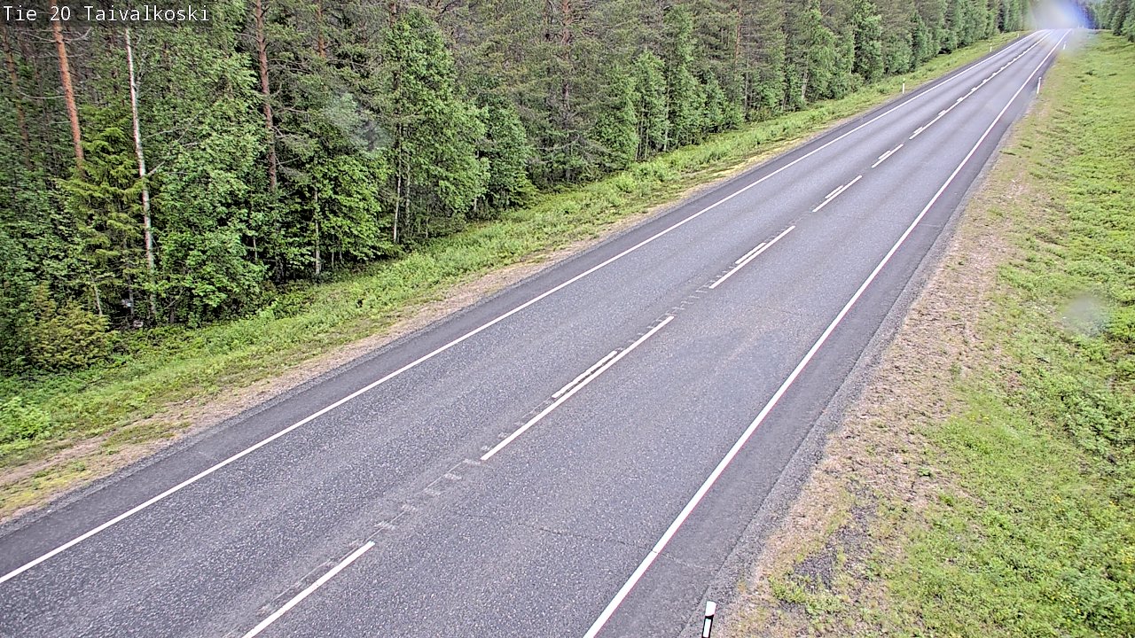 Weather Camera Image Road 20 Taivalkoski, Taivalkoski, Pohjois-Pohjanmaa