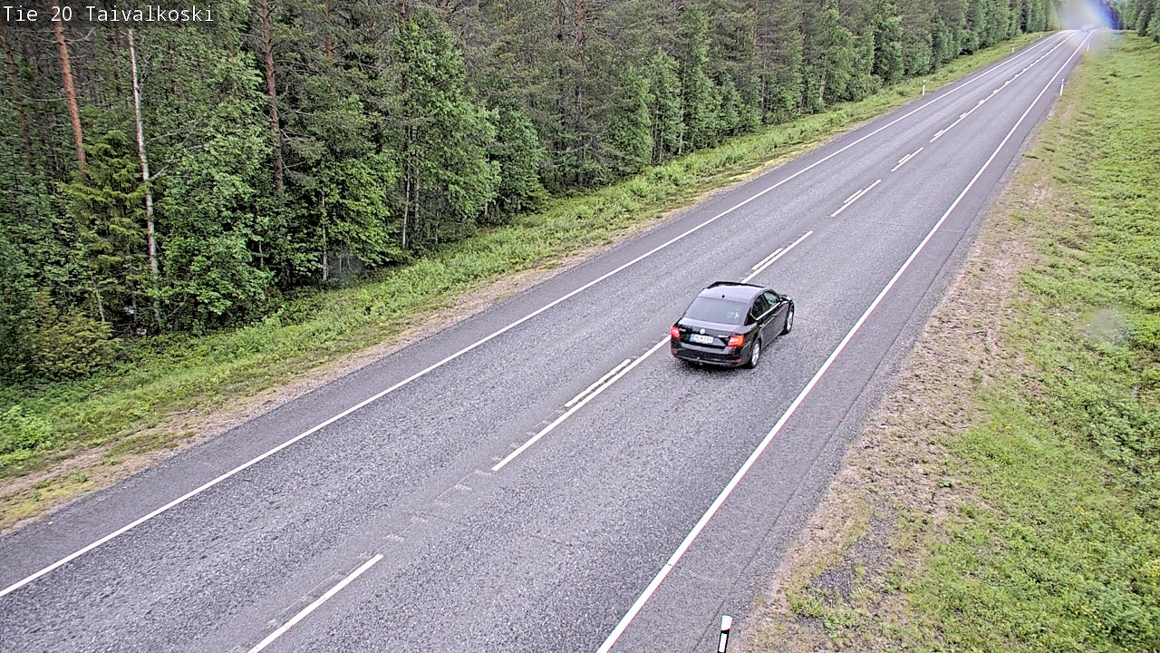 Weather Camera Image Road 20 Taivalkoski, Taivalkoski, Pohjois-Pohjanmaa