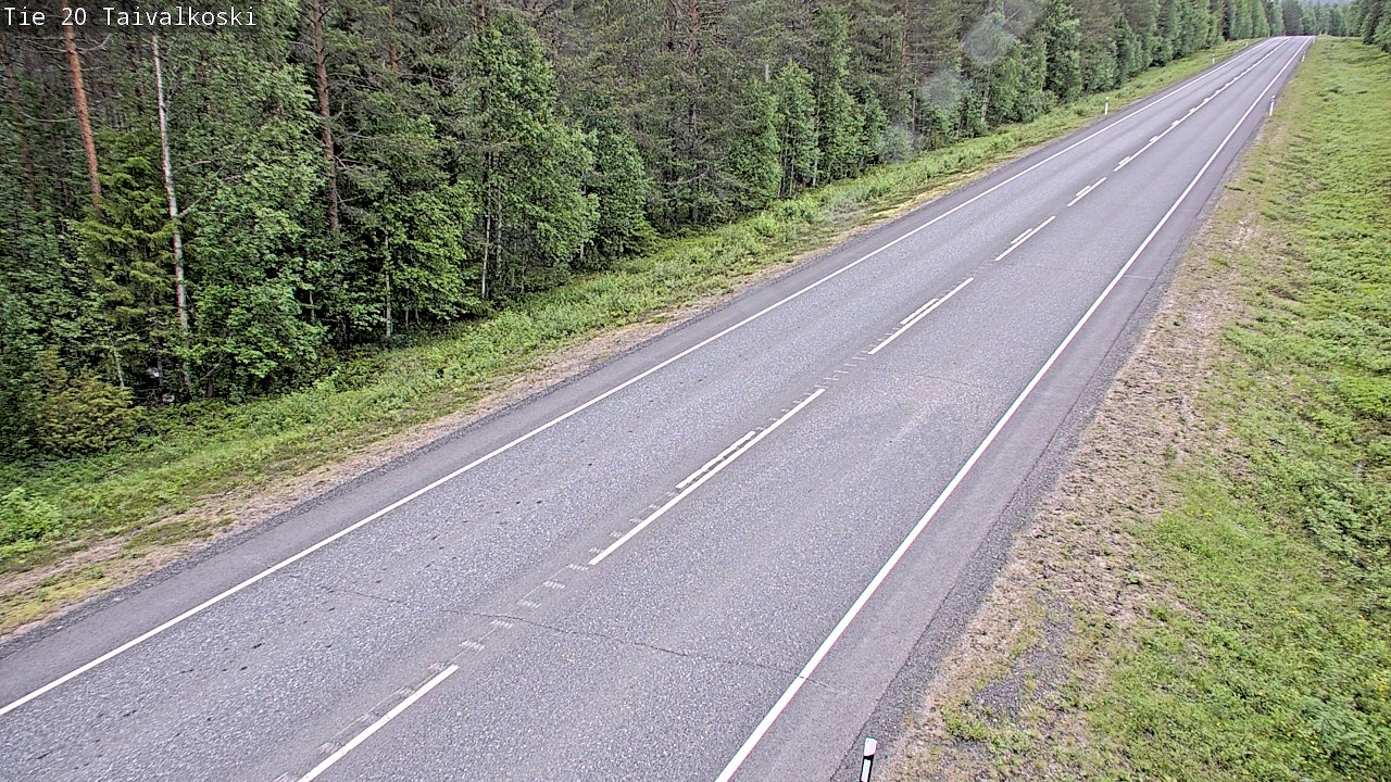 Weather Camera Image Road 20 Taivalkoski, Taivalkoski, Pohjois-Pohjanmaa