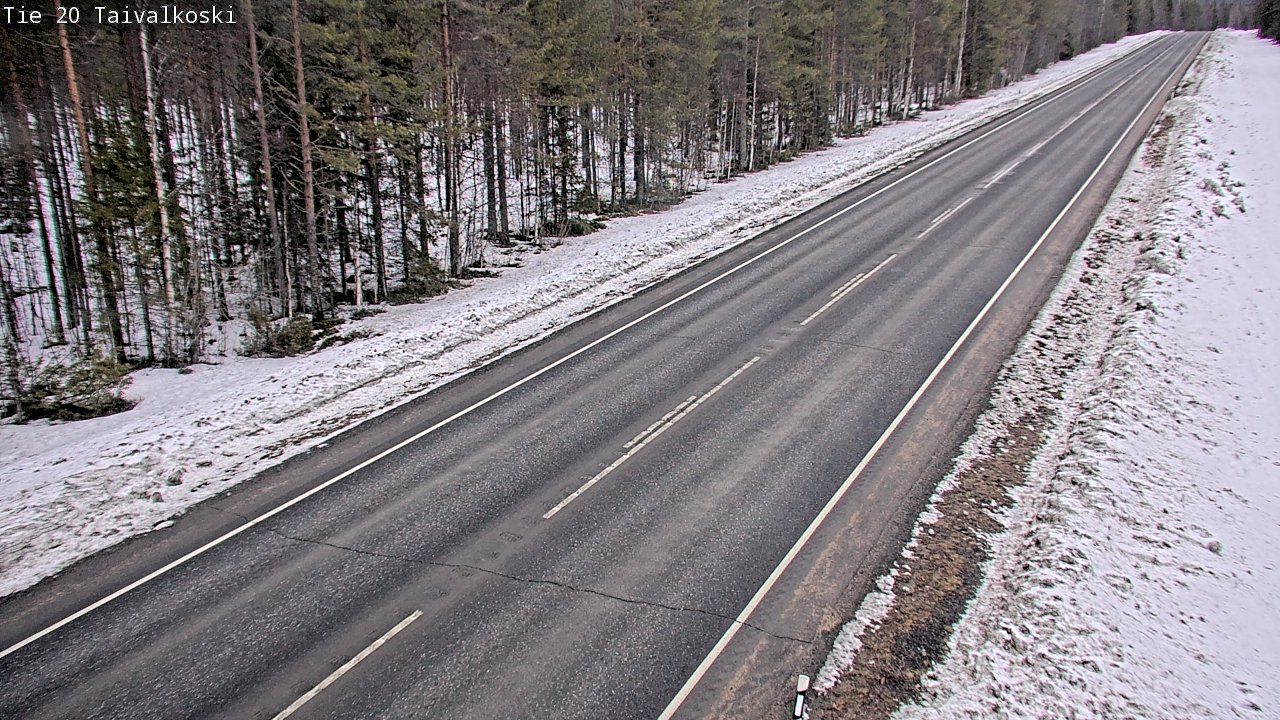 Weather Camera Image Road 20 Taivalkoski, Taivalkoski, Pohjois-Pohjanmaa