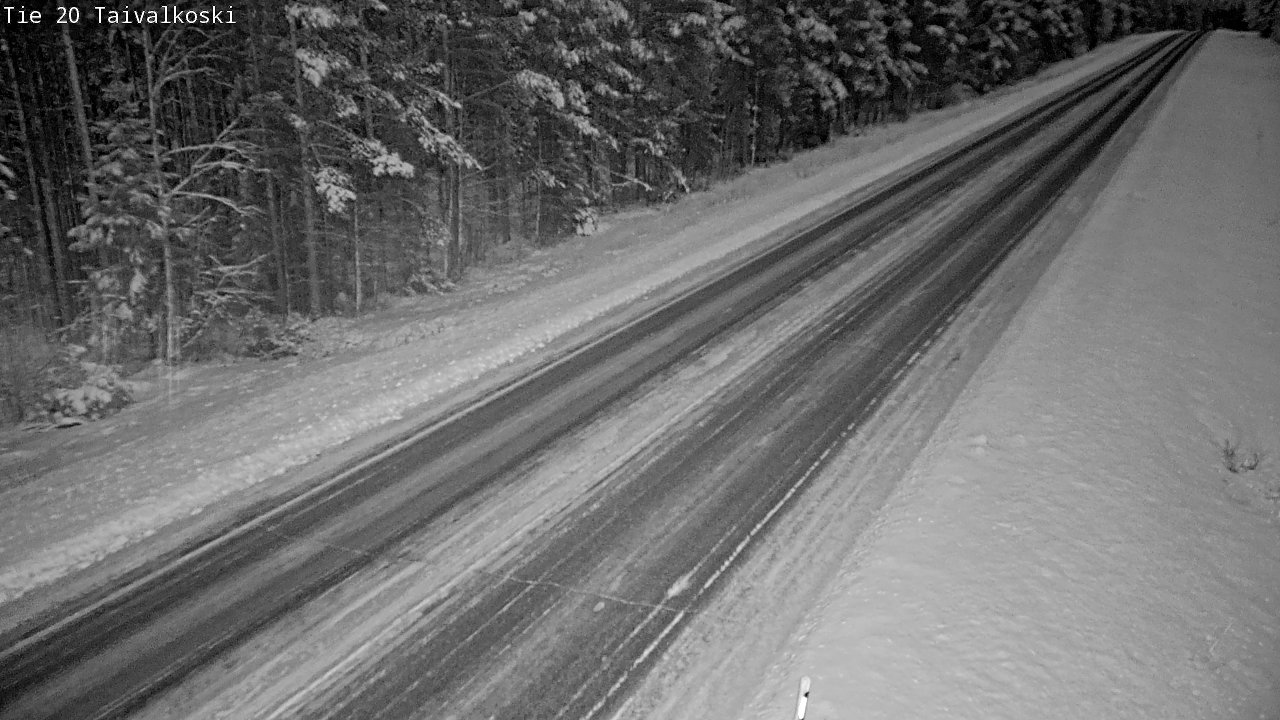 Weather Camera Image Väg 20 Taivalkoski, Taivalkoski, Pohjois-Pohjanmaa