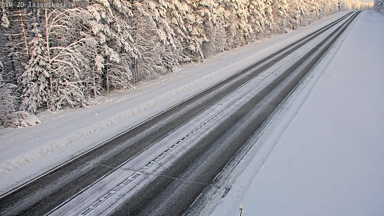 Weather Camera Image Väg 20 Taivalkoski, Taivalkoski, Pohjois-Pohjanmaa