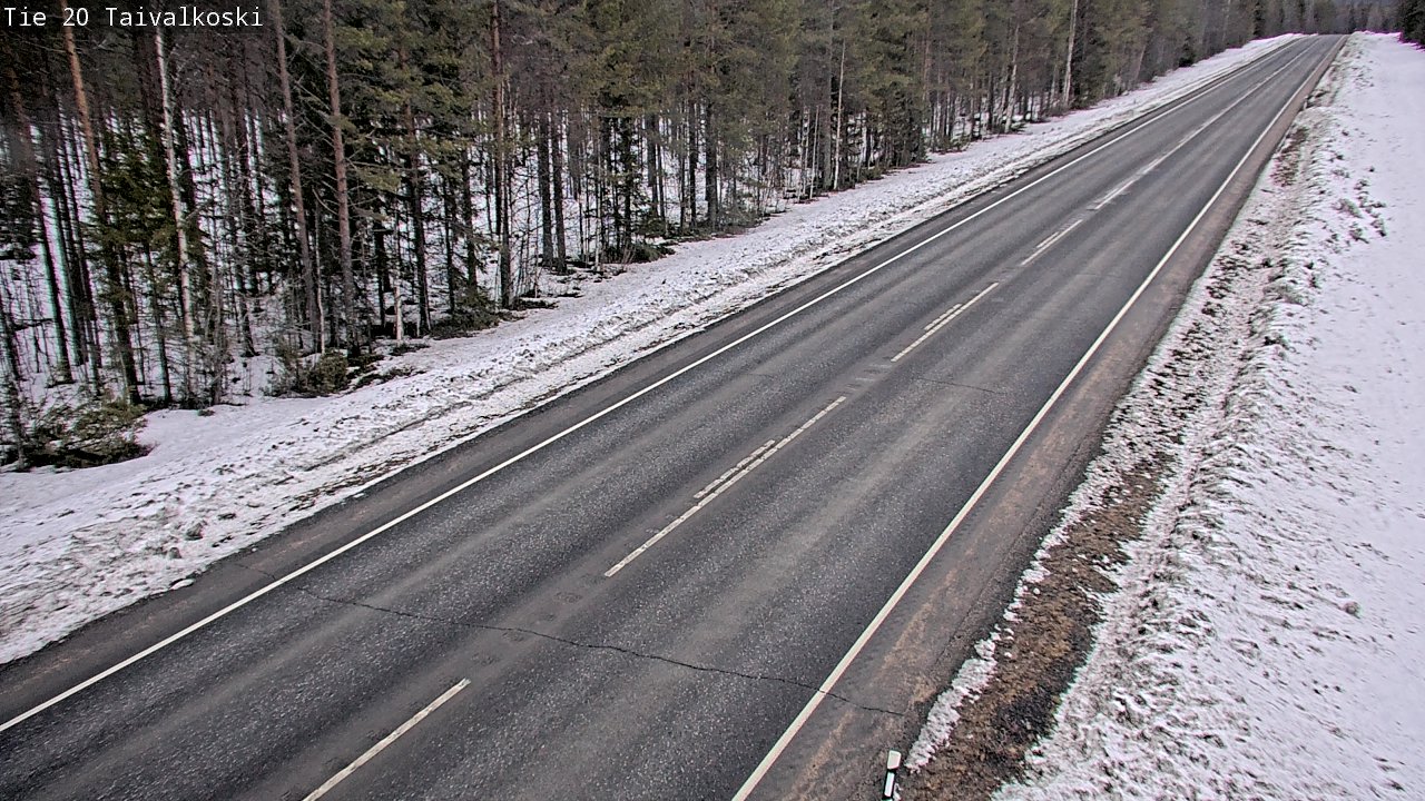 Weather Camera Image Road 20 Taivalkoski, Taivalkoski, Pohjois-Pohjanmaa
