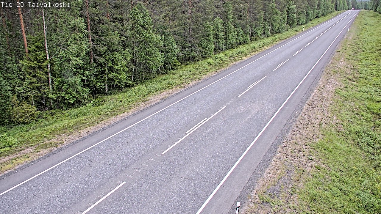 Weather Camera Image Road 20 Taivalkoski, Taivalkoski, Pohjois-Pohjanmaa