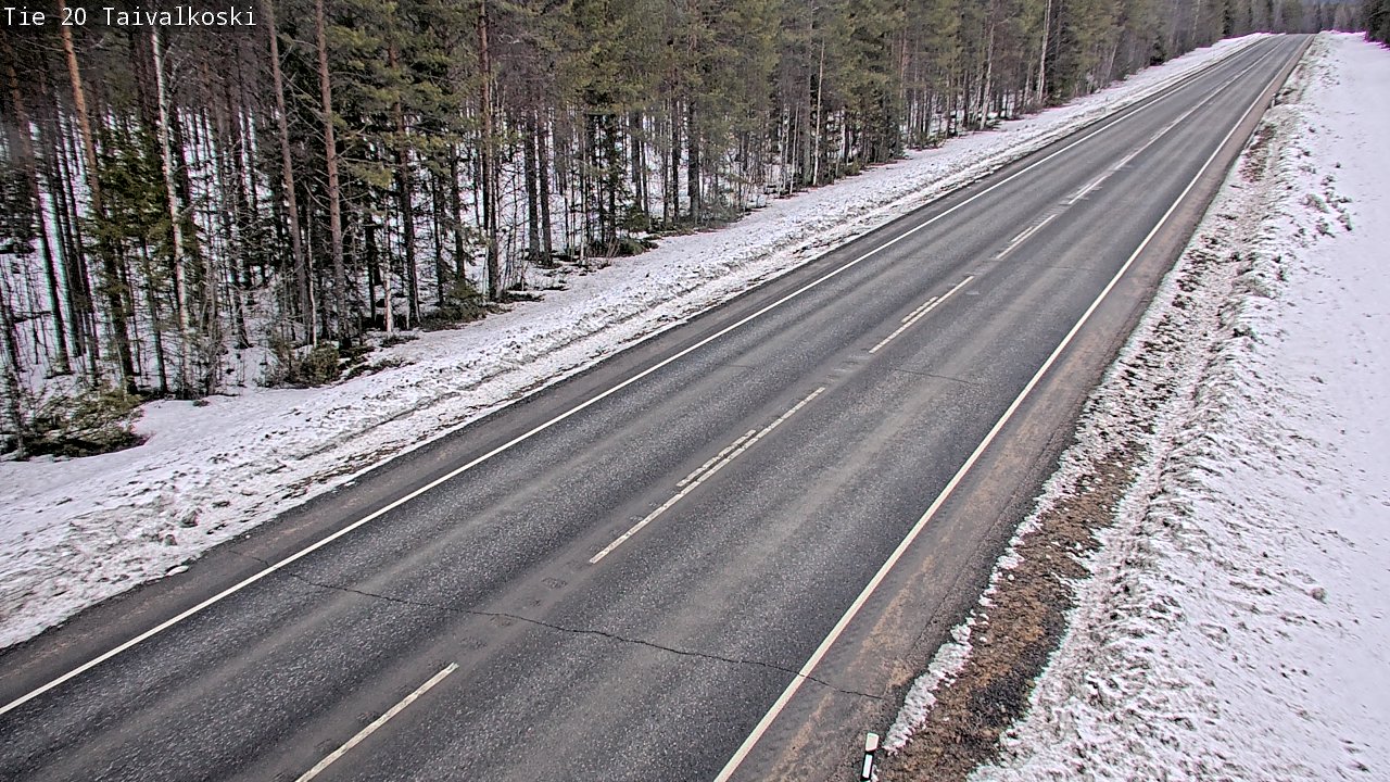 Weather Camera Image Road 20 Taivalkoski, Taivalkoski, Pohjois-Pohjanmaa