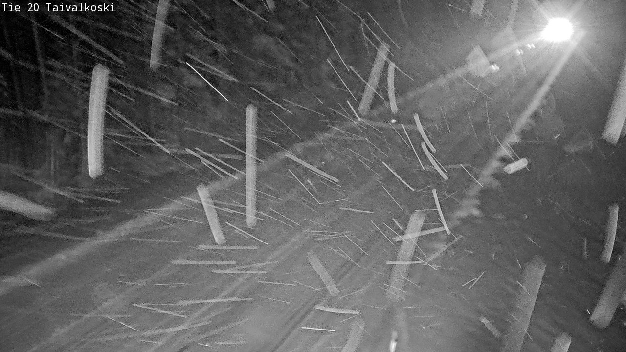 Weather Camera Image Väg 20 Taivalkoski, Taivalkoski, Pohjois-Pohjanmaa
