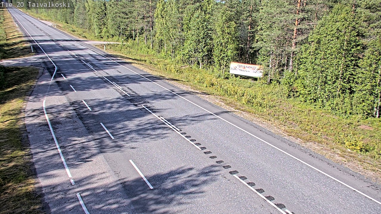 Weather Camera Image Road 20 Taivalkoski, Taivalkoski, Pohjois-Pohjanmaa