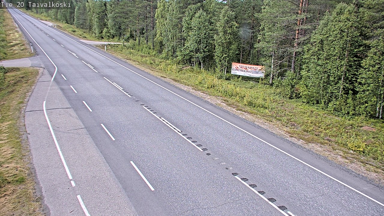 Weather Camera Image Road 20 Taivalkoski, Taivalkoski, Pohjois-Pohjanmaa