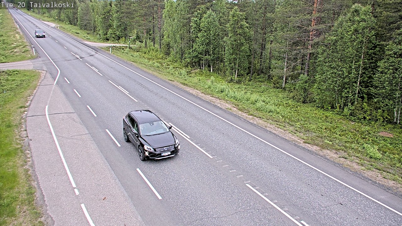 Weather Camera Image Väg 20 Taivalkoski, Taivalkoski, Pohjois-Pohjanmaa